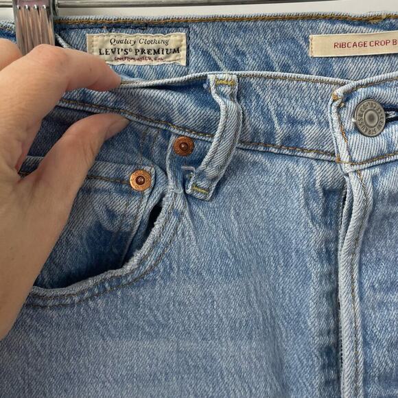 Levi’s 27 Ribcage Cropped Bootcut Jeans Jazz Away A1967-0002 - Picture 6 of 11